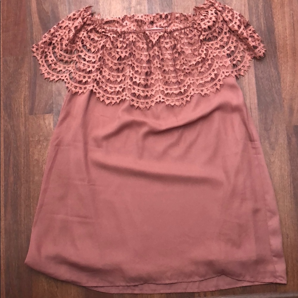 Off the Shoulder Lace Dress - Size L